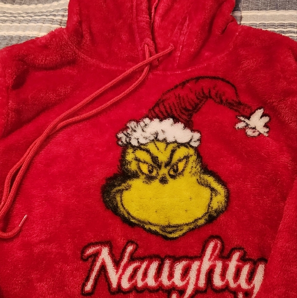 The Grinch Plush Naughty  Hoodie  Size S - Picture 4 of 4